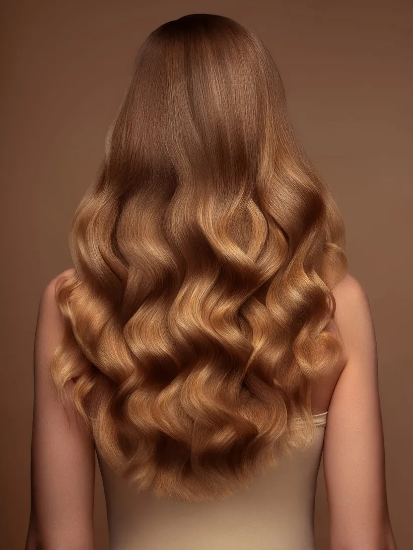 Woman with long, healthy, voluminous hair