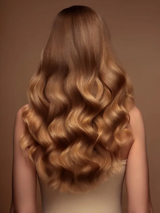 Woman with long, healthy, voluminous hair